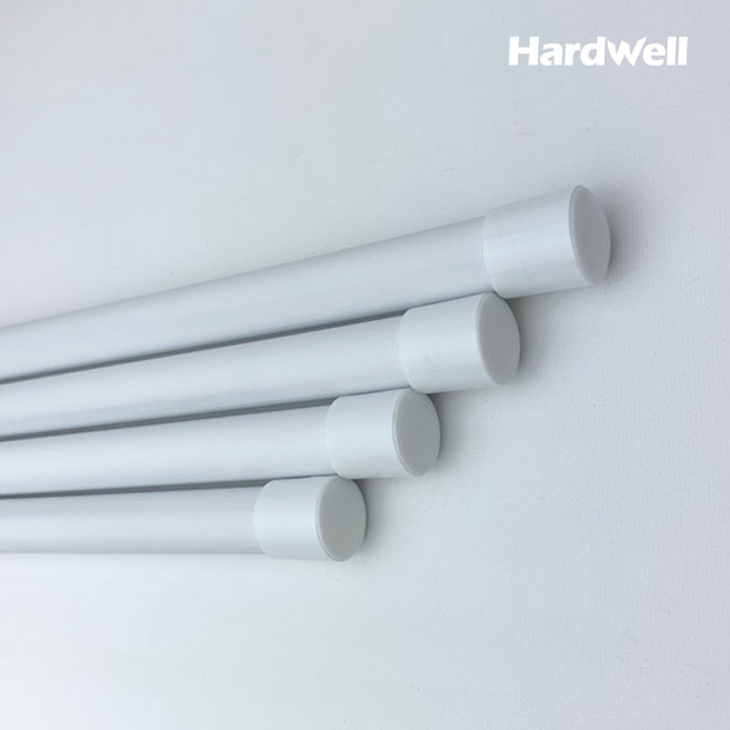 하드웰 천장 베란다 빨래건조대 교체용 코팅봉 4개_19.1파이(봉길이 193cm), 고객직접설치, PE 코팅봉(화이트)