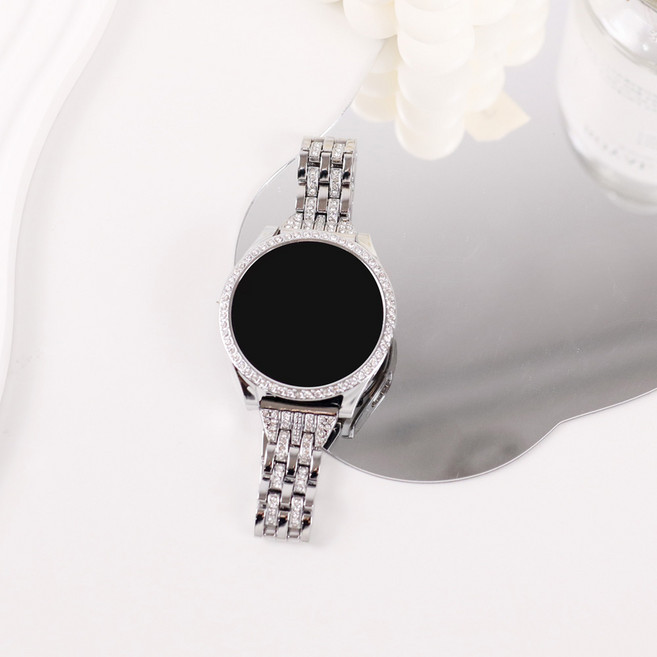 오르몽트 세트 갤럭시워치 클래식 큐빅 브레이슬릿 (보호커버+스트랩) 40mm 44mm, 실버세트, 1개