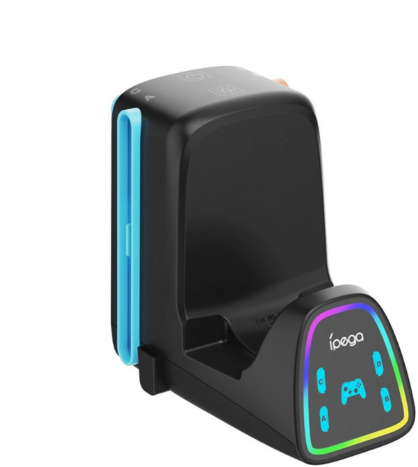 適用於 Switch 1/ 2 手把充電座 (副廠) - 支援Joy-Con與Pro 手把座充, 1個, 黑色