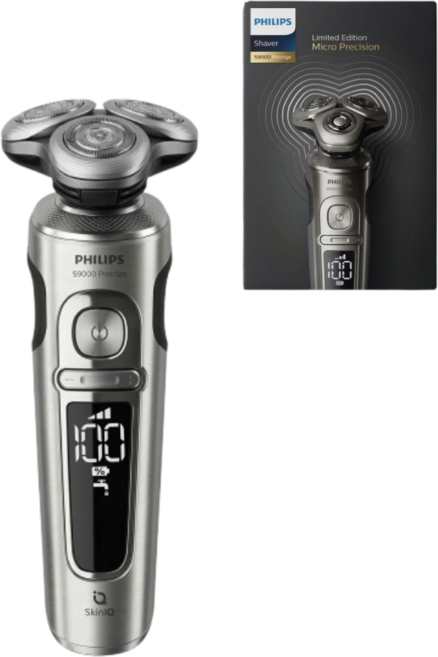 필립스 SkinIQ 9000 프레스티지 마이크로 에디션 전기면도기, SP9887/36, SOFT CHROME(크롬색상)