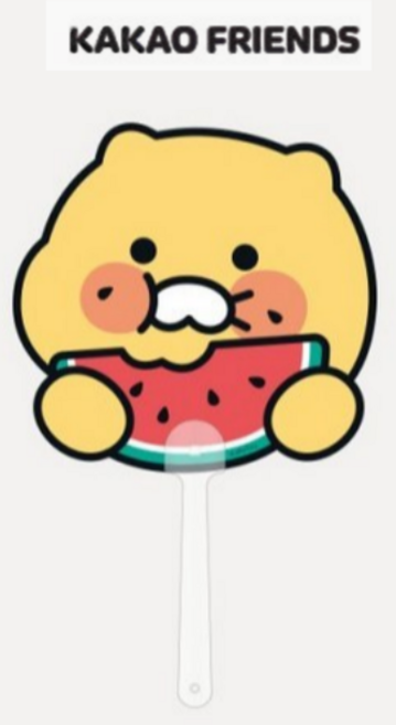 카카오 썸머 플루트 부채 3개 세트, 춘식이, 1개