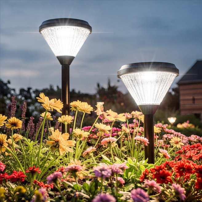 신성나라 태양열 정원등 태양광 문주등 가로등 전구 LED 외등 마당 경관 조명 다이아 말뚝형, 흰빛
