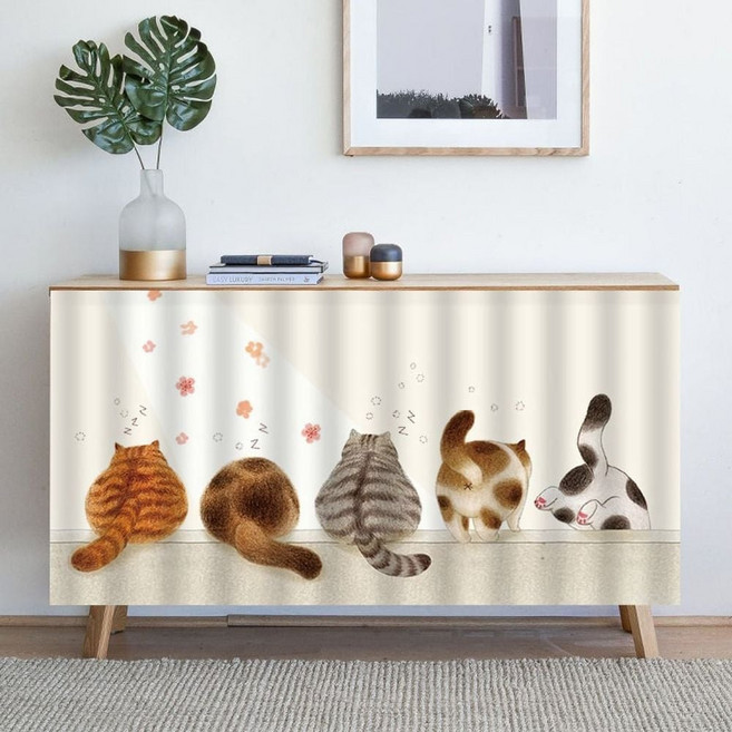 주방 캐비닛 먼지 커튼 가리개 가림막 바란스