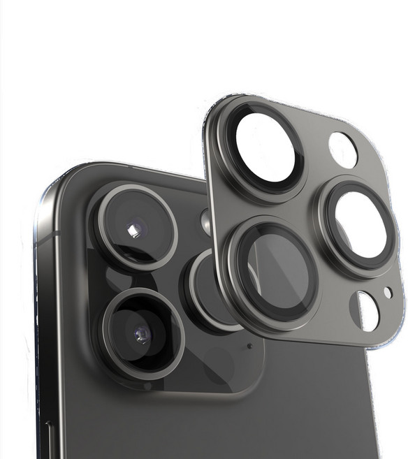풀아머 아이폰 16 프로 맥스 카메라 보호 필름, 블랙, 1개
