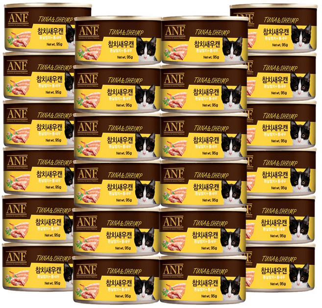 ANF 고양이캔 고양이간식, 참치새우, 95g, 24개