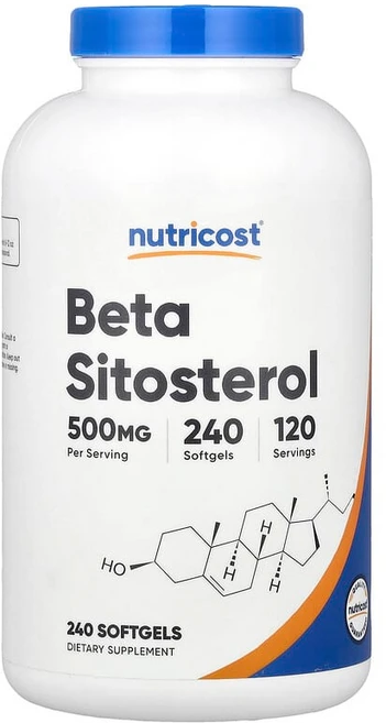 Nutricost 베타 시토스테롤 소프트젤 240정(소프트젤 1정당 250mg) NCS-57446, 120 개, 1 - 쿠팡