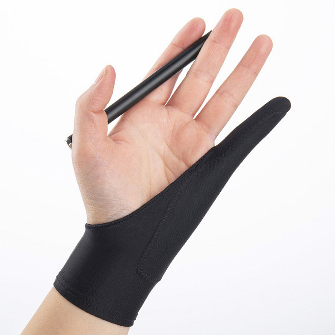 1+1 터치 오류 방지 드로잉 장갑 태블릿 패드 한 손 두손 일러스트 그림, 고급형L_1+1