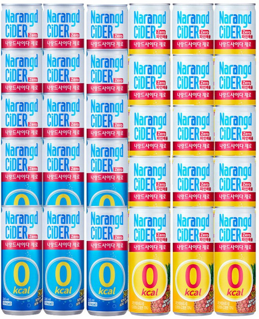 나랑드사이다 245ml 일반 + 파인애플 혼합 30개