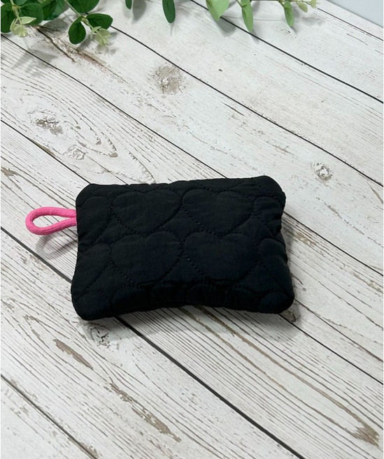 유스토어 퀼팅 하트 데일리 소품 수납 미니 파우치