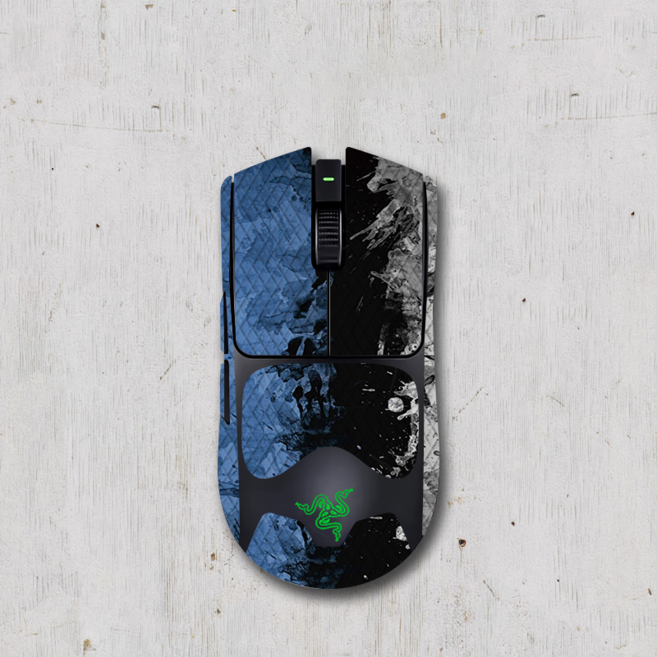 라나야 레이저 바이퍼 V3 Pro 바브삼 마우스 그립테이프, 1개, 블루 블랙