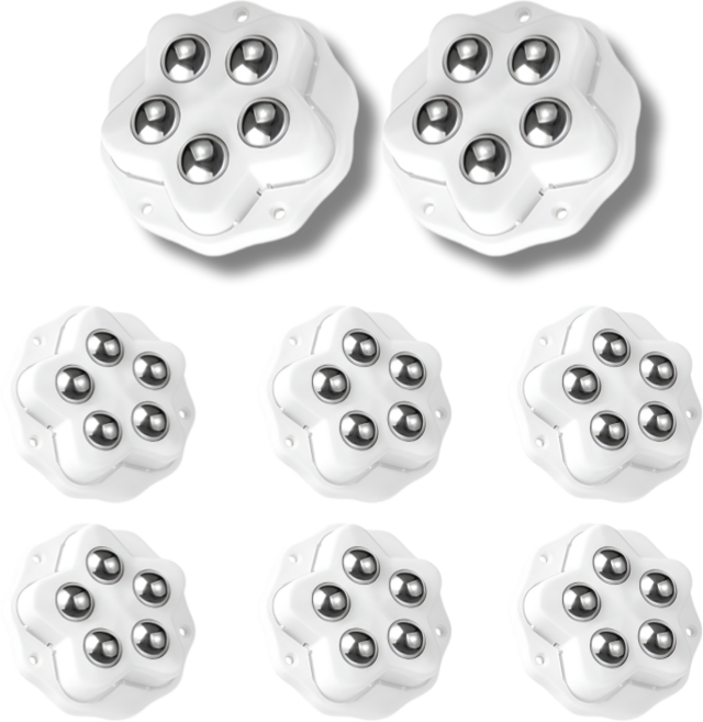 옐로구르미 접착식 바퀴 하단 부착형 360도 회전, 1개