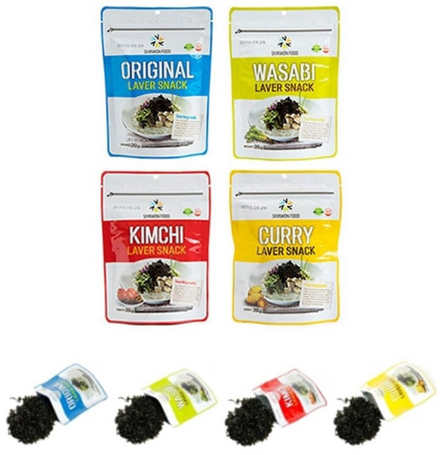 반찬김 돌자반 20g 4종 김치김 와사비맛김 카레김 깡통김 김캔, 4개