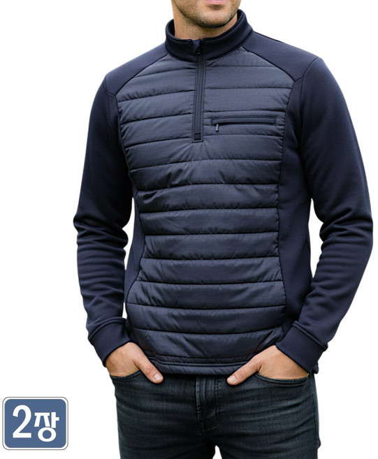 1+1야인시대 남성 겨울 기모패딩 티셔츠 716 작업복 보온