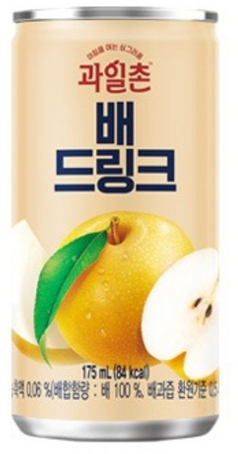 [달담박스]해태 썬키스트 우리배 175ml 60캔, 60개