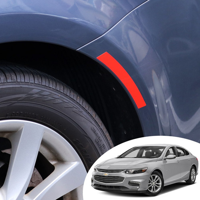 어른킹 올뉴말리부 사이드 휀다 리플렉터 포인트 반사 컬러 데칼 스티커 자동차 익스테리어 튜닝 야간시 안전운전, 크롬(별도), 1개