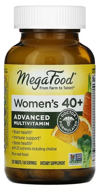 메가푸드 40세 이상 여성 고급 종합비타민 120정, 60 개 MegaFood (메가푸드) - 쿠팡
