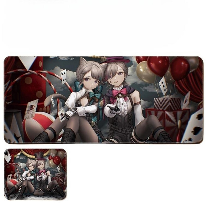 원신 굿즈 진 다이루크 설탕 아야토 토마 유라 신학 사이노 리니 리넷 타이나리 캔디스 라이덴 푸리나 캐릭터 일러스트 키보드 마우스 게이밍 장패드 3mm, 900x400mm, 1개