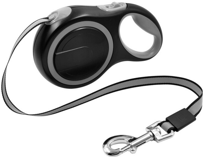 대형 개를위한 8M 가죽 끈 개폐식 긴 액세서리 애완 동물 리드 자동 체인 하네스 확장 큰 걷기 달리기 밧줄, 회색, 1개