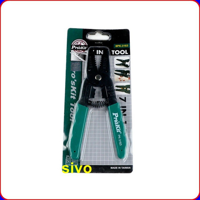 SIVO電子商城 寶工Pro'sKit 8PK-3163 7合1剪剝壓線鉗(0.25 0.65mm), 1個