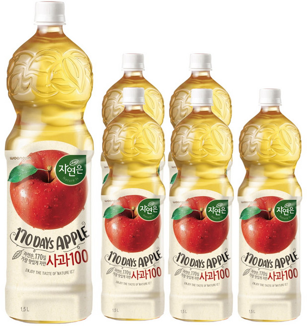 자연은 사과 주스, 1.5L, 6개