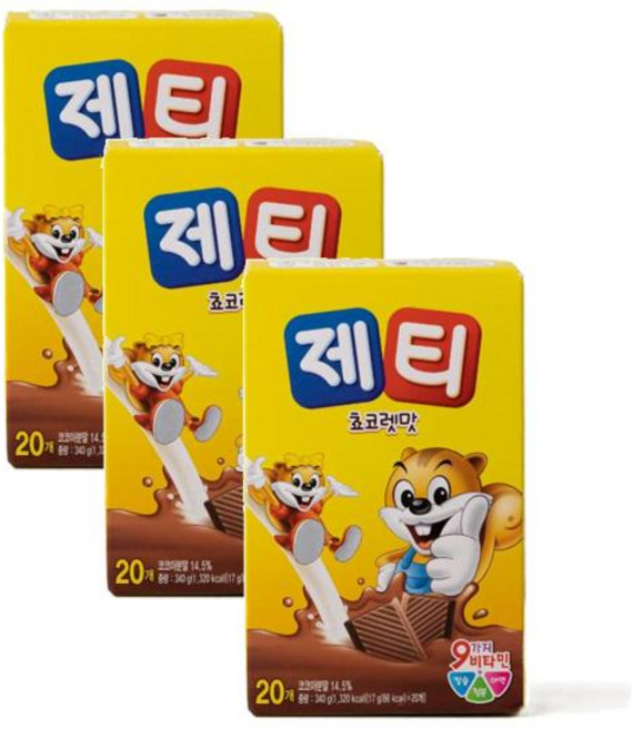 제티 초코 20개입 340g 3개 따뜻한음료 탕비실