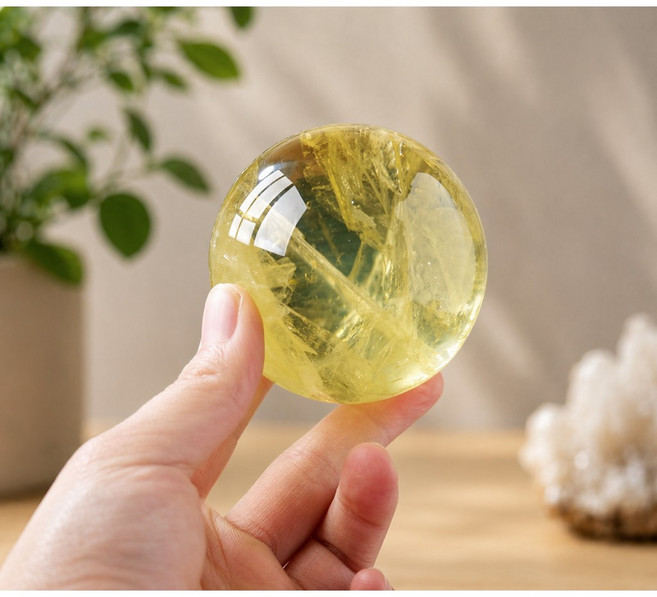 開運堂 天然黃水晶球, 黃水晶球,約2.5~2.8cm【不含底座】, 黃水晶