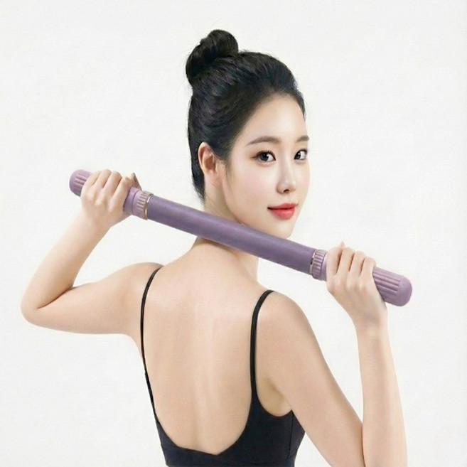짹짹몰 마사지스틱 지압봉 안마봉 종아리 목 어깨 마사지롤러, 퍼플, 1개