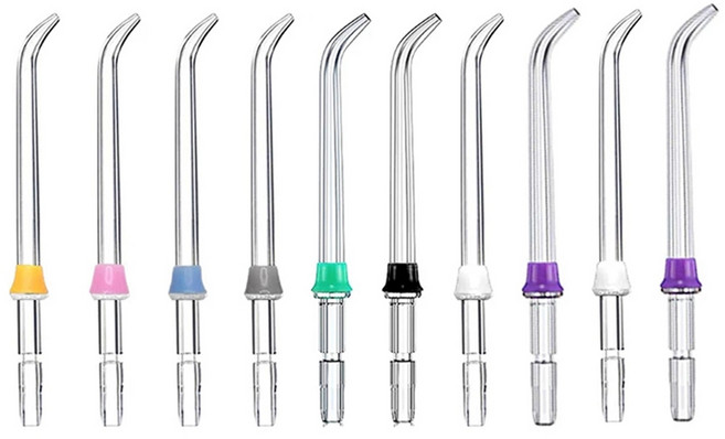 10pcs 교체 교체 클래식 제트 팁 Waterpik Water Flossers 및 기타 브랜드 구강 관개에 호환됩니다., 그림처럼