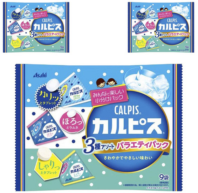 Asahi 朝日 可爾必思 3種綜合口味包 9入, 3個, 67g