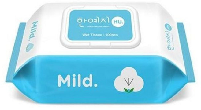 저자극 어린이집 캡형 물티슈 100매 아기물티슈 엠보싱 신생아 기저귀갈이 아기