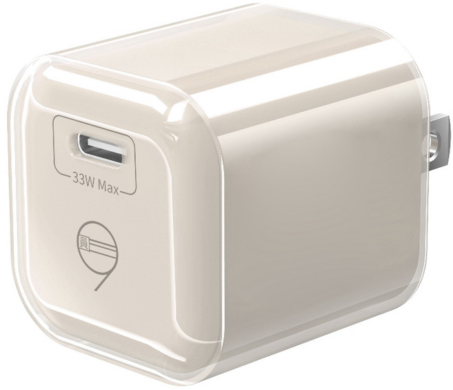 45W 氮化鎵充電頭 PD 3.2 Type-C 閃充豆腐頭, 1個, 亞克力小方塊-沙漠金33W快充