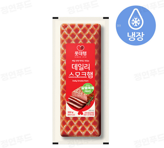 롯데 데일리 스모크햄 (냉장), 7개, 500g