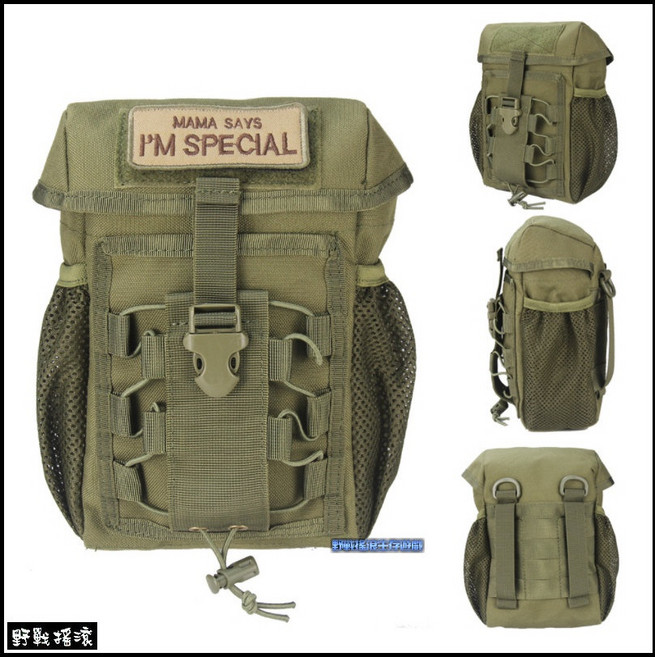野戰搖滾-生存遊戲 上蓋式戰術雜物袋 水壺袋 MOLLE水壺包 腰包 側背包 回收袋 醫療包 彈匣袋 工具袋