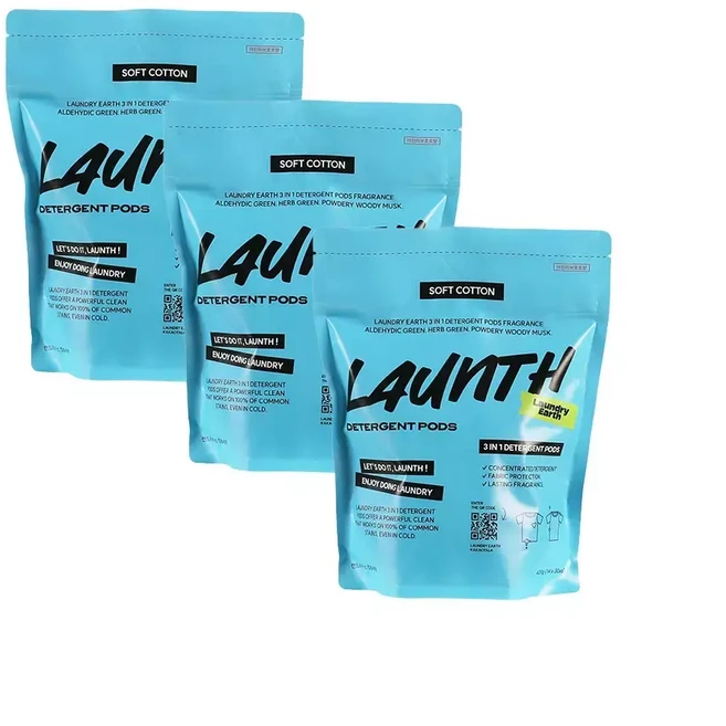 런드리어스 캡슐세제 고농축 일반 드럼 겸용 30개입x3개 총 90개, 1개