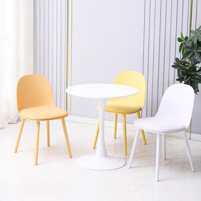 엠파니 600 700 800 원형 사각 티 카페 식탁 테이블, 화이트, 3인용, 엠파니 사각 테이블