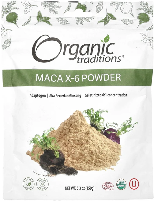 몸관리하세요 겨울입니다 Organic Traditions Maca X-6 분말 150g(5.3oz) 특별관리진행, OrganicTraditionsMacaX6분말150g5, 150g - 쿠팡