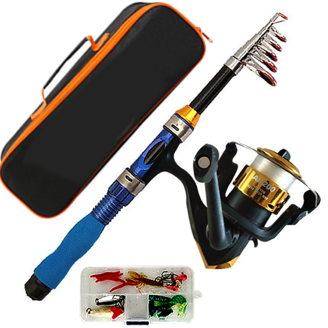 초보낚시대 입문용낚시대 원투낚시대세트 낚시대 세트, 블루