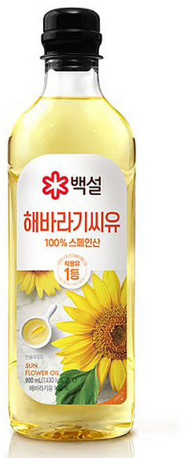 해바라기유 백설 식용유 900ml, 3개