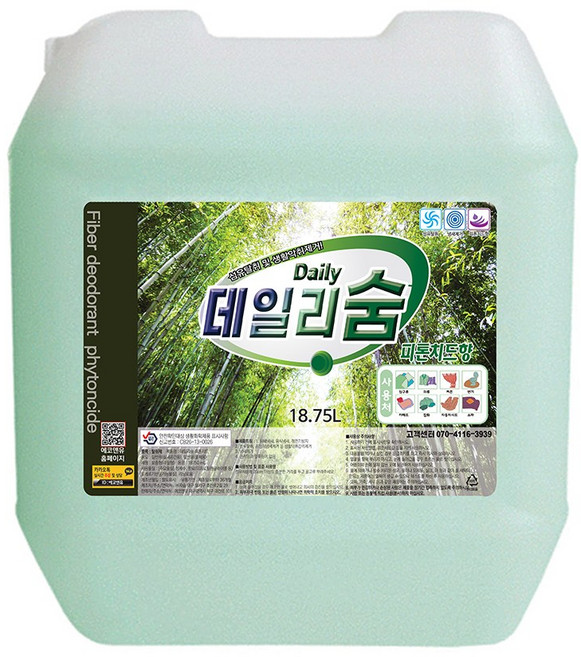 생활악취제거! 데일리숨 피톤치드향 18.75L 대용량 섬유탈취제, 1개