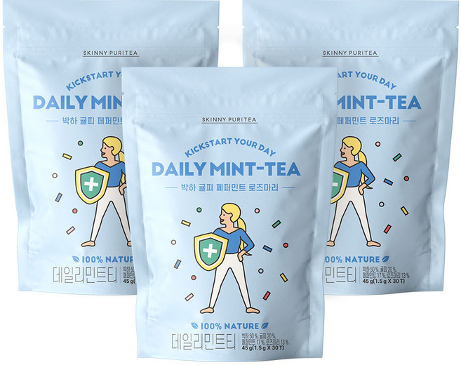 스키니퓨리티 데일리민트티, 30개입, 3개