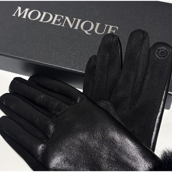 모드니크 여성 가죽장갑 선물포장세트