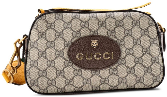구찌 중고 네오 카메라 메신저 GG 코팅 캔버스 크로스 백