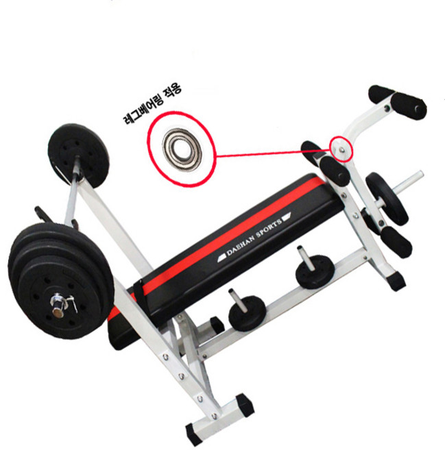 대한스포츠 레그벤치 역기봉 1500 + A형 세라믹 세트