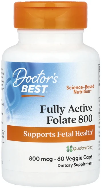 단백질 비타민 철분 마그내슘 칼슘 Doctor's Best 완전 활성 엽산 800 800mcg 베지 캡슐 60정 고루고루섭취해주세요, DoctorsBest완전활성엽산800800mcg베지캡슐, 1개 - 쿠팡