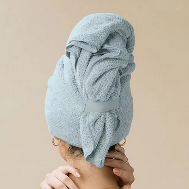 라베코 극세사 헤어타월, 블루, 1개