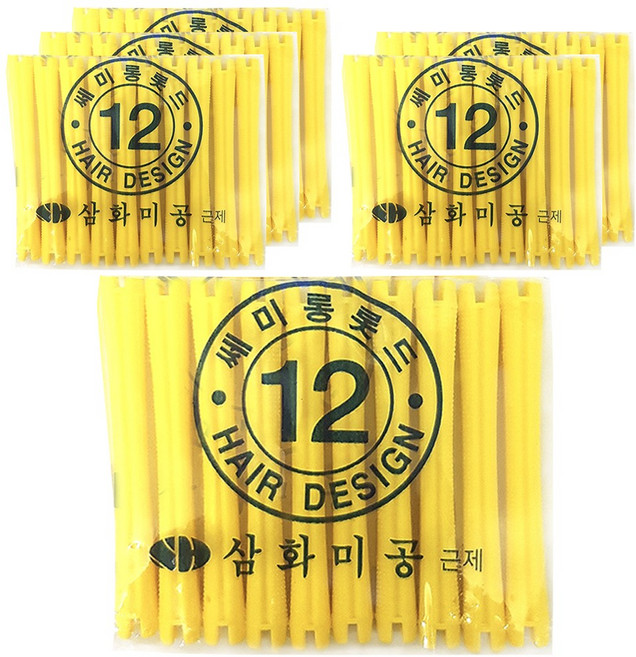 삼화미공 세미롱 헤어 파마롯드 미용실 펌전용 12호, 6개