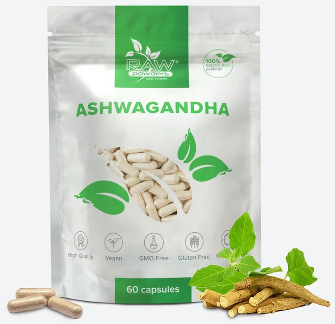 Raw 아쉬아간다 추출물 500mg 60캡슐, 1개, 60정