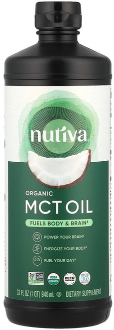 누티바 코코넛 MCT 오일 무맛 언플레이버드 비건, 946ml, 1개