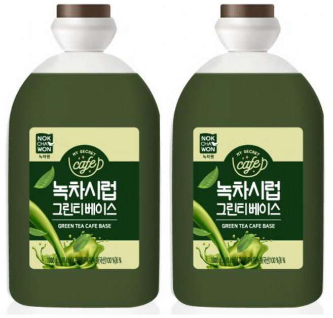 녹차원 녹차시럽 그린티 베이스 1.8kg 2개세트, 2개