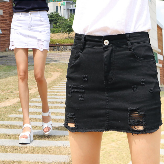 동대문스타일 빈티지 스판 여성 치마바지 헤짐 커팅 여자 미니스커트 여름 숏 팬츠
